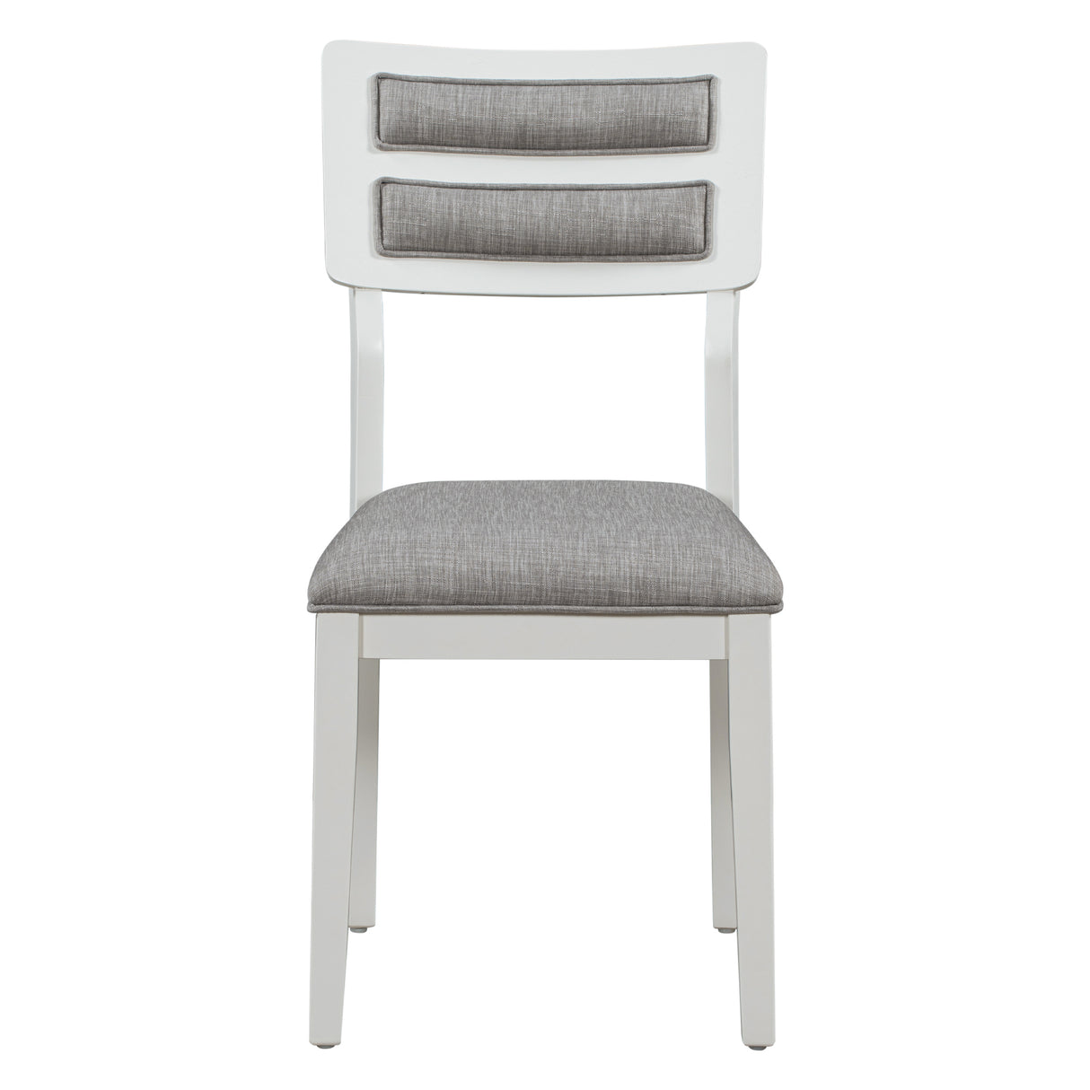 TREXM Classic and Traditional Style 6 - Piece Dining Set, Includes Dining Table 4 Upholstered Chairs & Bench (White+Gray)