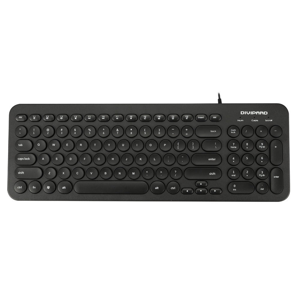 D520 Silent Wired Esports Keyboard USB Ultra Thin 104 Key Business Office Retro Punk Computer Gaming Keyboard - V.I.P Digital Presence