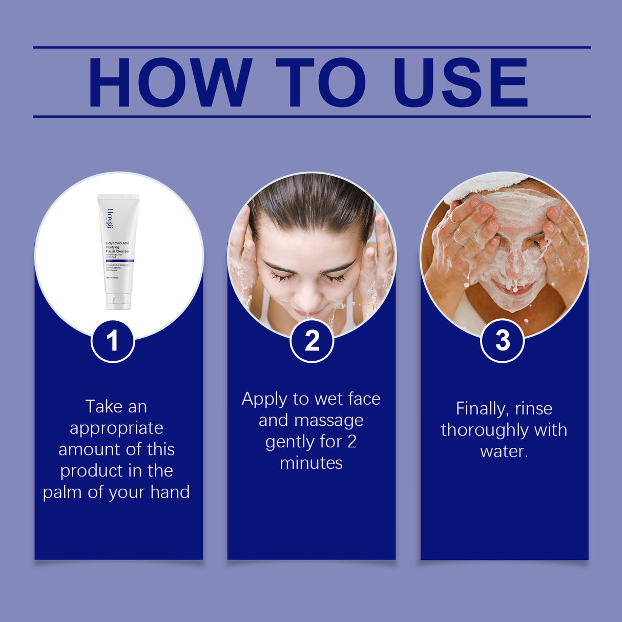 Acne Cleanser Gently Cleanses Pores And Clears Acne Refreshing And Non-Tight Moisturizing Moisturizing Cleanser