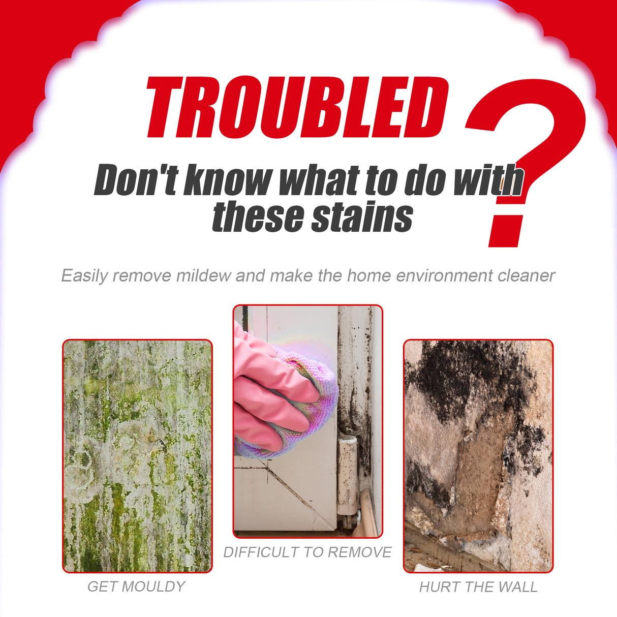 Mildew Remover, Bathroom Kitchen Ceiling Wall Cleaning Stains Anti-mildew Cleaner - V.I.P Digital Presence