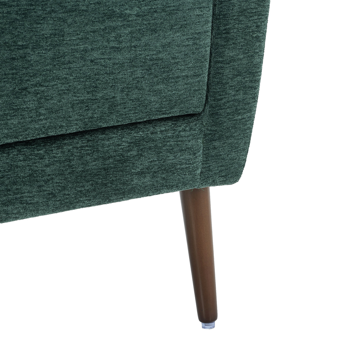 Modern Accent Chair Upholstered Foam Filled Living Room Chairs Comfy Reading Chair Mid Century Modern Chair (Blackish Green) - V.I.P Digital Presence