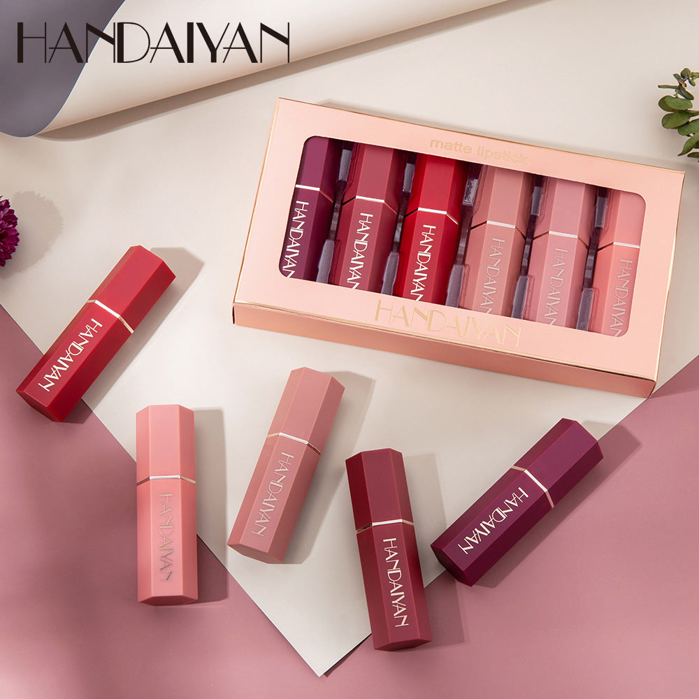 HANDAIYAN Matte Lipstick Gift Box Set of 6 Non-stick Cup Lipstick Lipstick - V.I.P Digital Presence