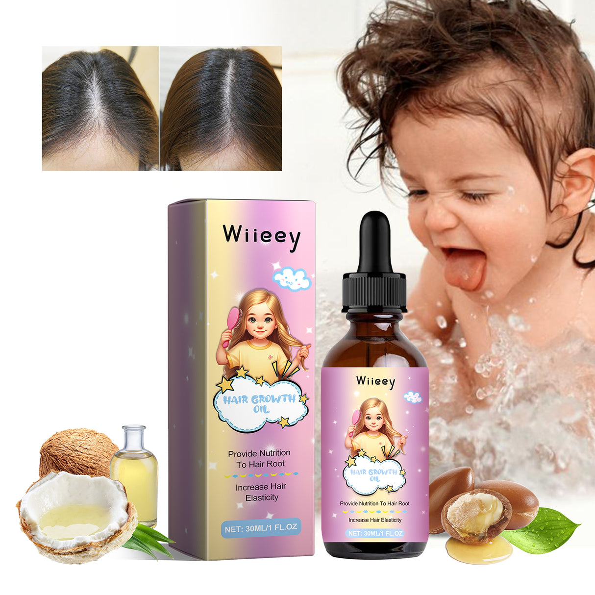 Hair Growth Oil, Morocco Leavein Care Hair Dry Strong Fluffy Scalp Repair Essential Oil - V.I.P Digital Presence