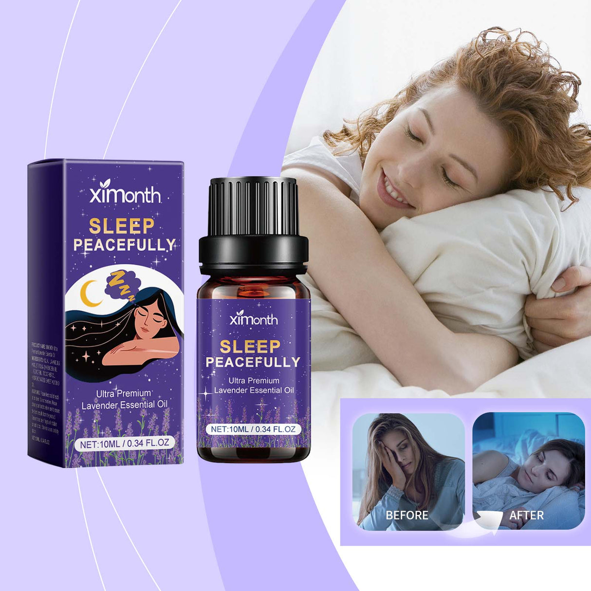 Lavender Sleep Essential Oil Relieves Discomfort During Light Sleep, Relaxing The Body And Pamper The Body With Sleep Essential Oil - V.I.P Digital Presence