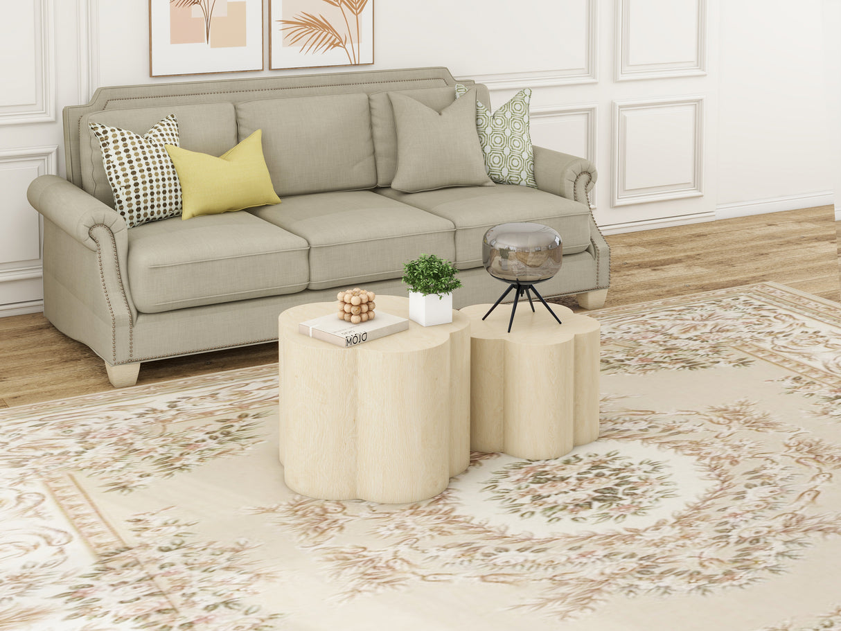 Coffee Table Set of 2, Cloud Coffee Table ,Nesting Coffee Table,End table, Sidetable for Living room ,Bedroom,Office ,Balcony - V.I.P Digital Presence