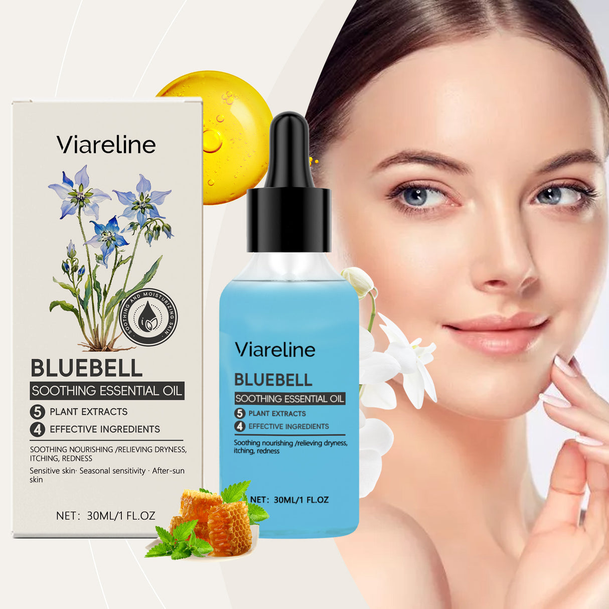 Blue Bell Soothing Essence Oil Soothing Hydrating Skin Care Nourishing Face Oil