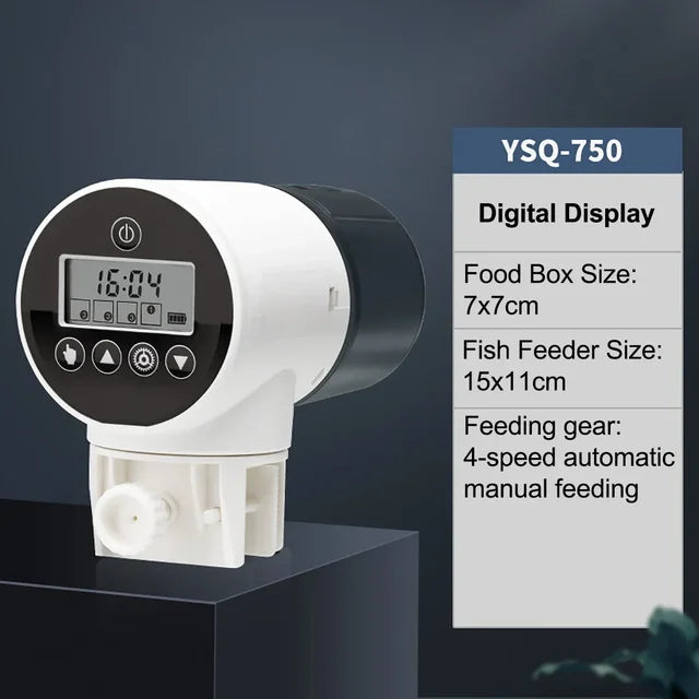 Fish tank feeder intelligent small and large capacity aquarium koi goldfish timed automatic fish feeder - V.I.P Digital Presence