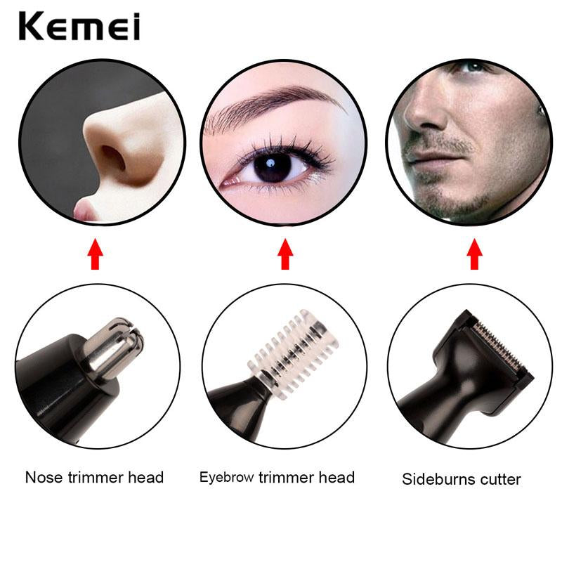 Kemei Fast shaving Men Electric Nose Ear Hair Trimmer Painless Women trimming sideburns eyebrows Beard hair clipper cut Shaver46 - V.I.P Digital Presence
