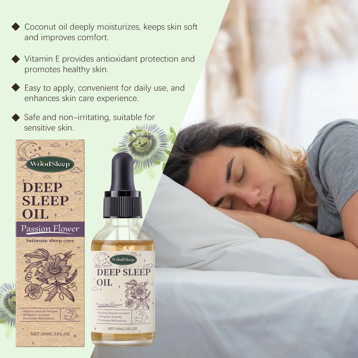 Passionflower Sleep Essential Oil Lavender Aromatic Essential Oil For Relaxing And Soothing Night Skin Care - V.I.P Digital Presence