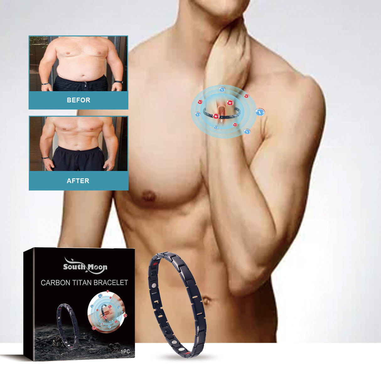 Southmoon Titanium Steel Bracelet Personality Simple Everything Stylish Accessories Sports Gym Portable Bracelet - V.I.P Digital Presence