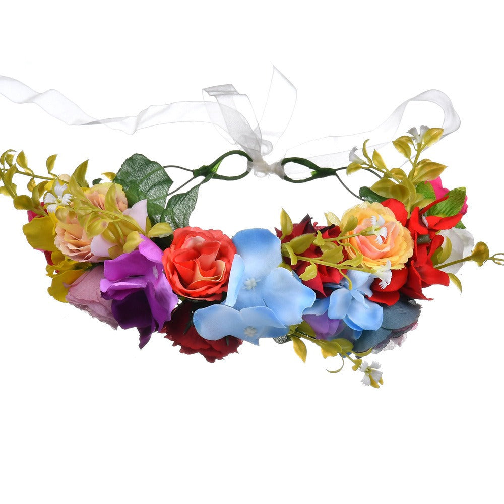 Big Red Rose Blossom Hair Band Bridal Flower Ring Hair Band - V.I.P Digital Presence