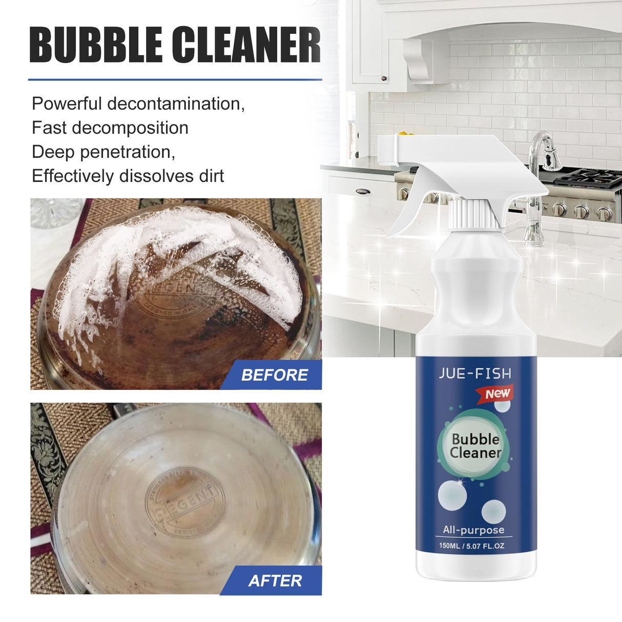 Kitchen Grease Foam Cleaner Range Hood Stove Exhaust Pipe Wall Kitchen Utensils Grease Cleaner - V.I.P Digital Presence