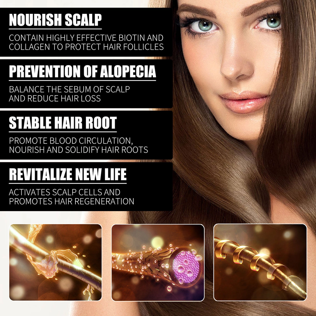 Collagen B7 Vitamin Hair Care Essential Oil Nourishes Hair Gently And Softens Hair - V.I.P Digital Presence