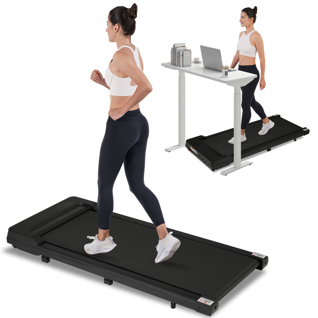 New 8.10 Walking Pad Under Home Desktop Treadmill -2.5HP Walking Treadmill 0.6-4MPH 300LBS Capacity Remote Control Battery - V.I.P Digital Presence