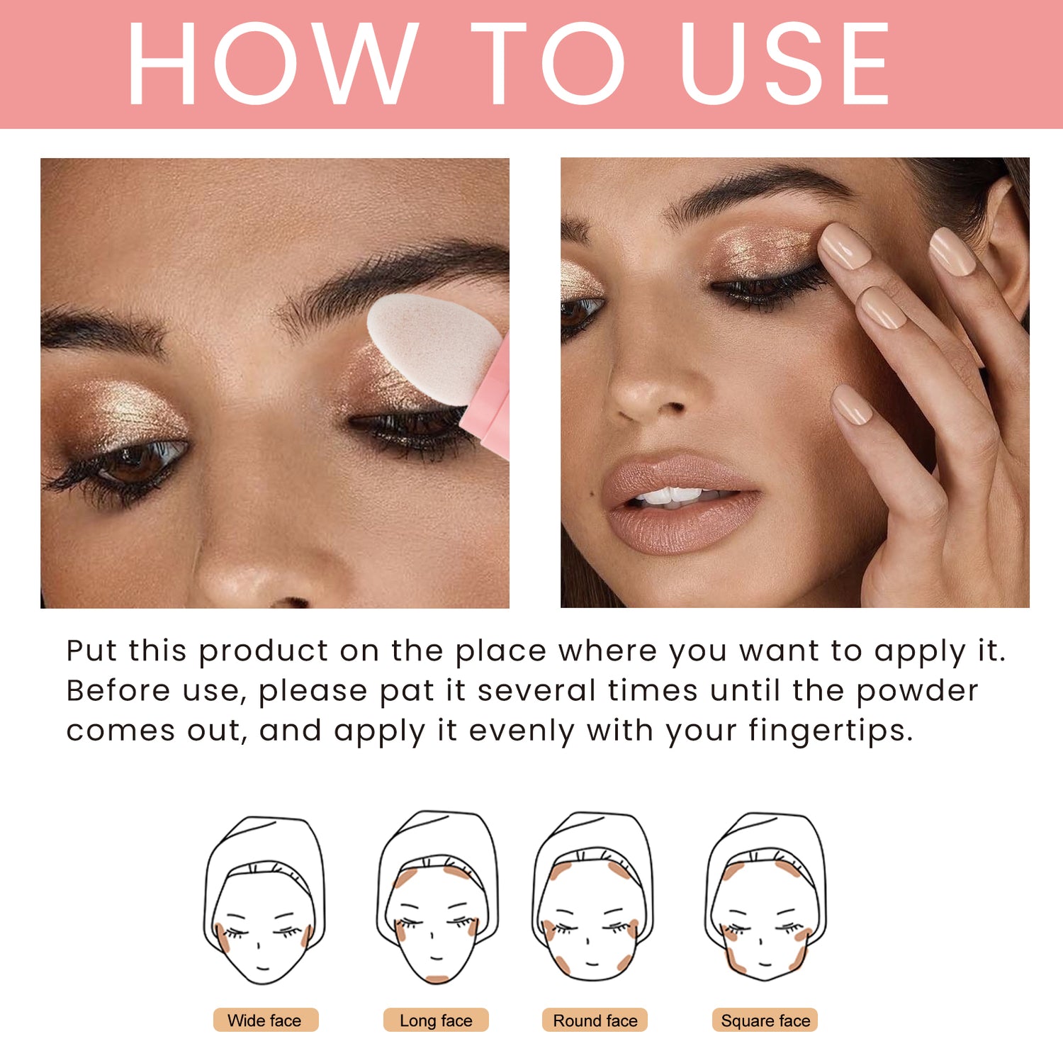 Highlighter Pat Powder, Light Highlighter Natural 3D Contoring Powder - V.I.P Digital Presence