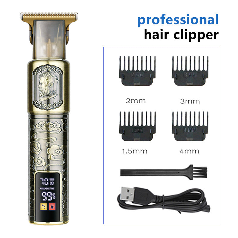 T9 Hairdresser With LCD Display Electric Hair Clipper Household Large Screen Digital Display Electric Hair Clipper Carving Oil Head Shaver Hair Clipper - V.I.P Digital Presence