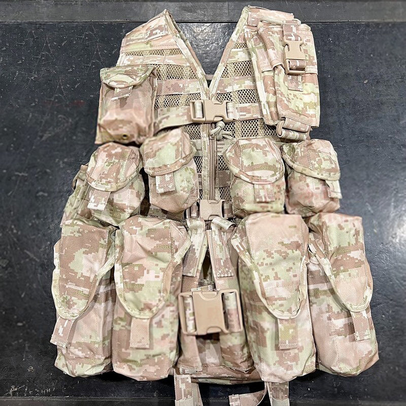 Cold War direct-purchased Russian military-issued 3rd-gen 6sh117 desert KSOR digital camo tactical vest - V.I.P Digital Presence