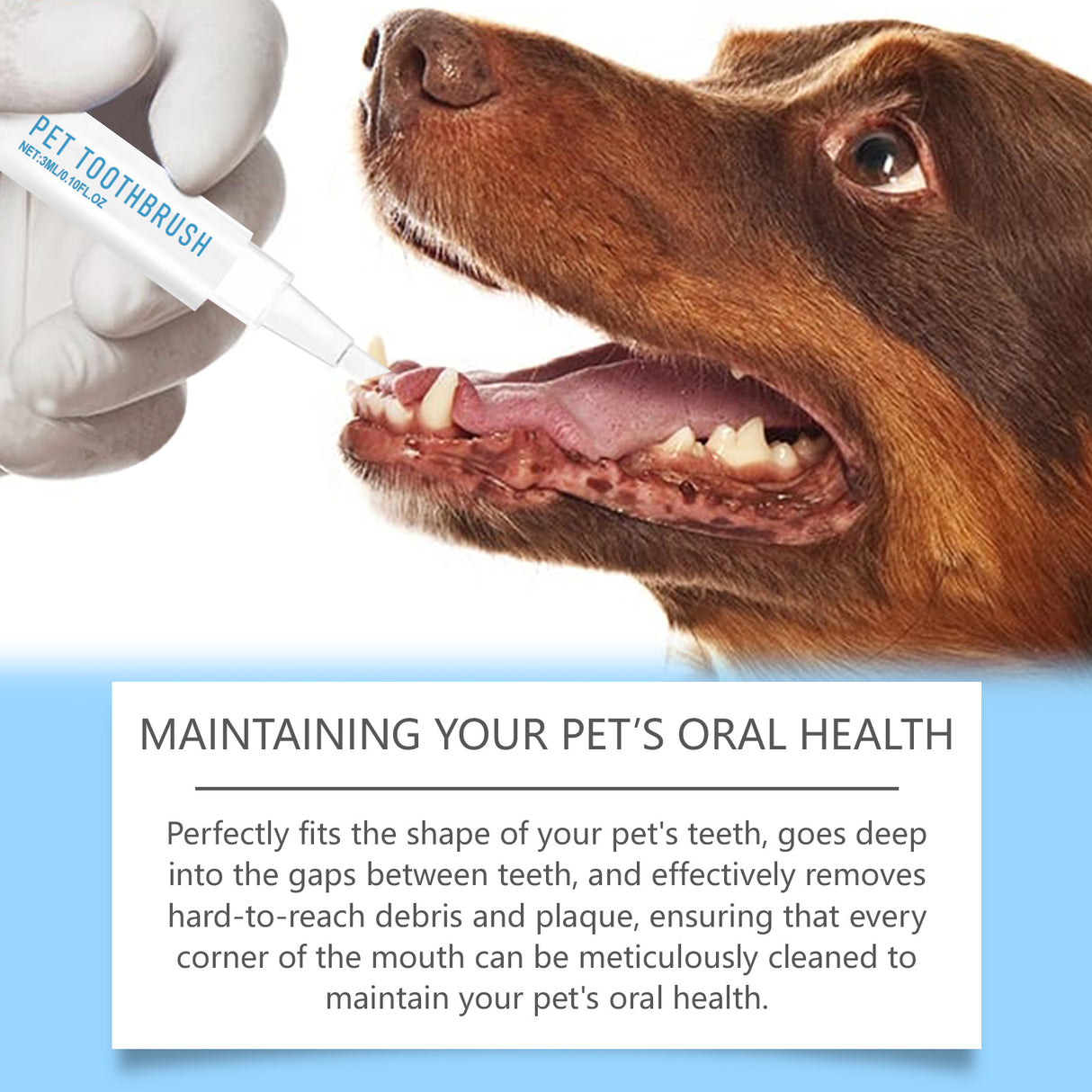 New Pet Toothbrush, Gentle Care, Fresh Breath Clean Bad Breath Pet Teeth Cleaning Pen - V.I.P Digital Presence