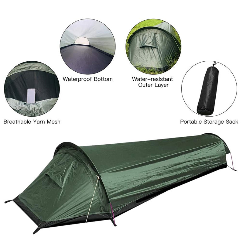 Lightweight single - person camping tent, outdoor camping sleeping bag, hiking travel gear, 2025 novelty - V.I.P Digital Presence