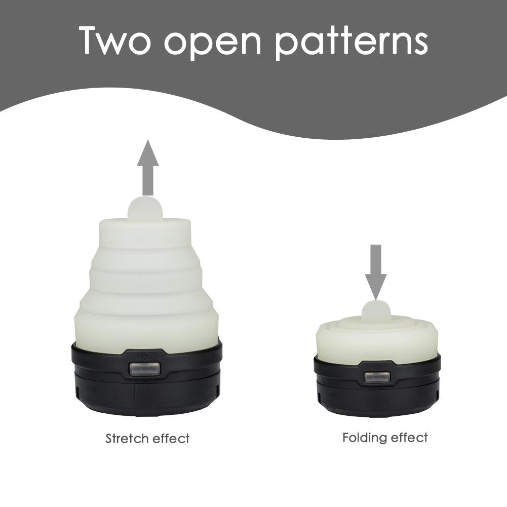 Retractable Camping Light LED Flashlight Portable Lantern 4 Modes Mini Hook Hanging TentEmergencyTorch Outdoor