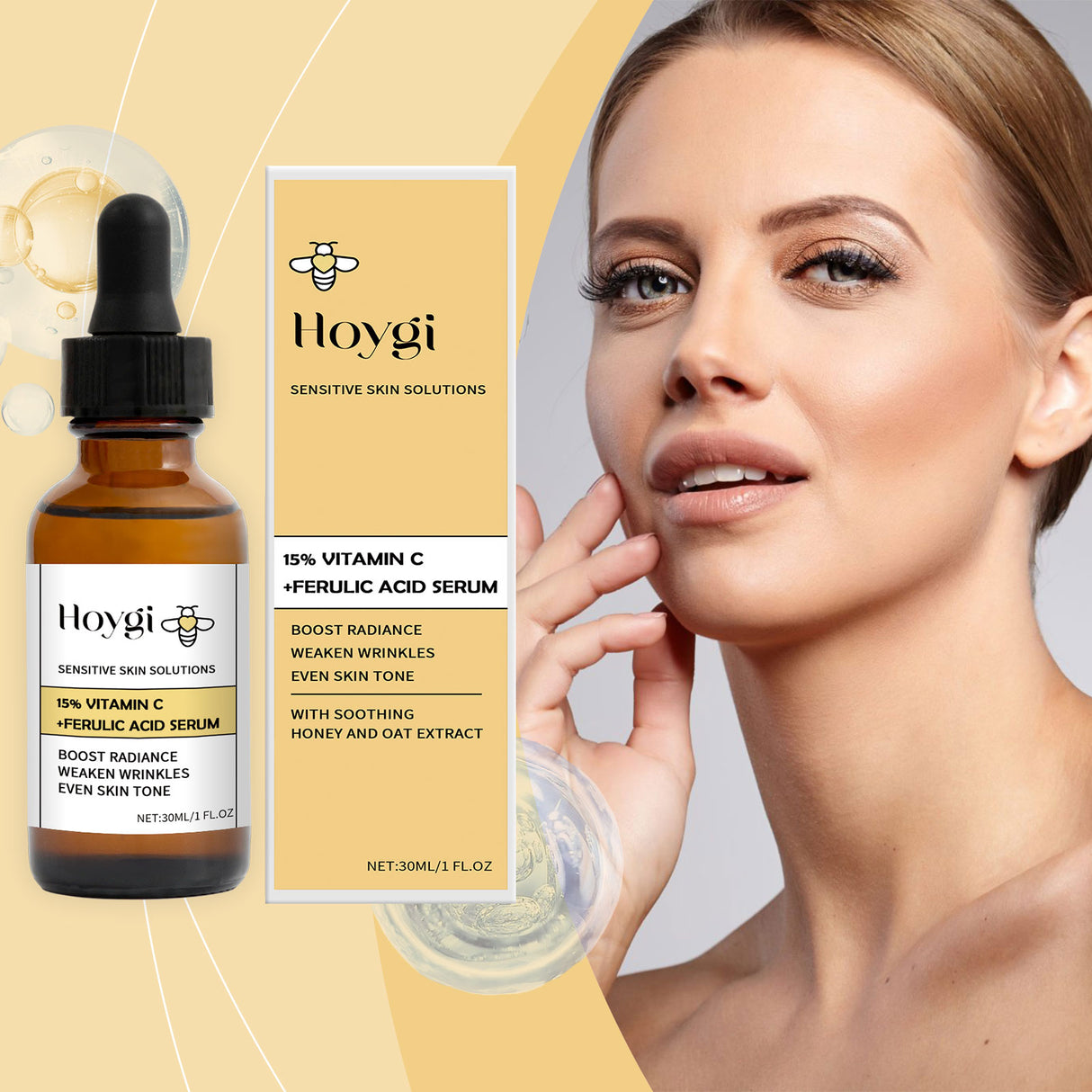 Vitamin C Honey Essence Firming Face Lift Moisturizing Hydrating Daily Application Essence