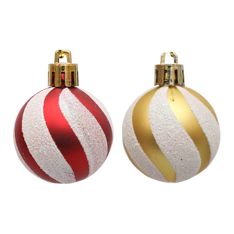 Christmas Ball Decoration Red and White Threaded Christmas Tree Hanging Decoration Hand drawn Christmas Ball Plastic - V.I.P Digital Presence