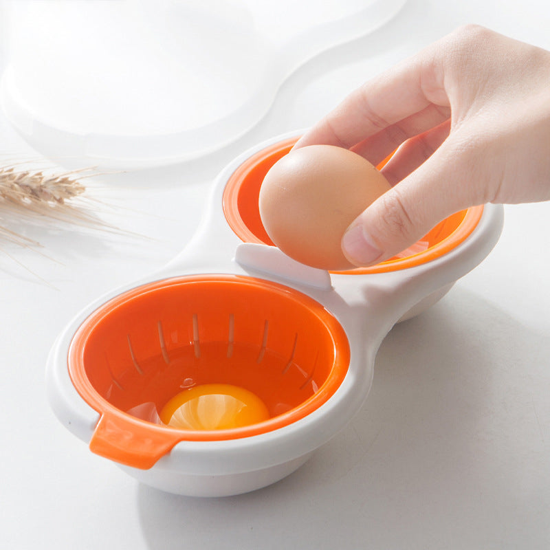 Mini Twin Egg Boiler Creative Tableware Microwave Oven Egg Steamer Double Layer With Lid Egg Steamer Bowl Kitchen Gadget - V.I.P Digital Presence