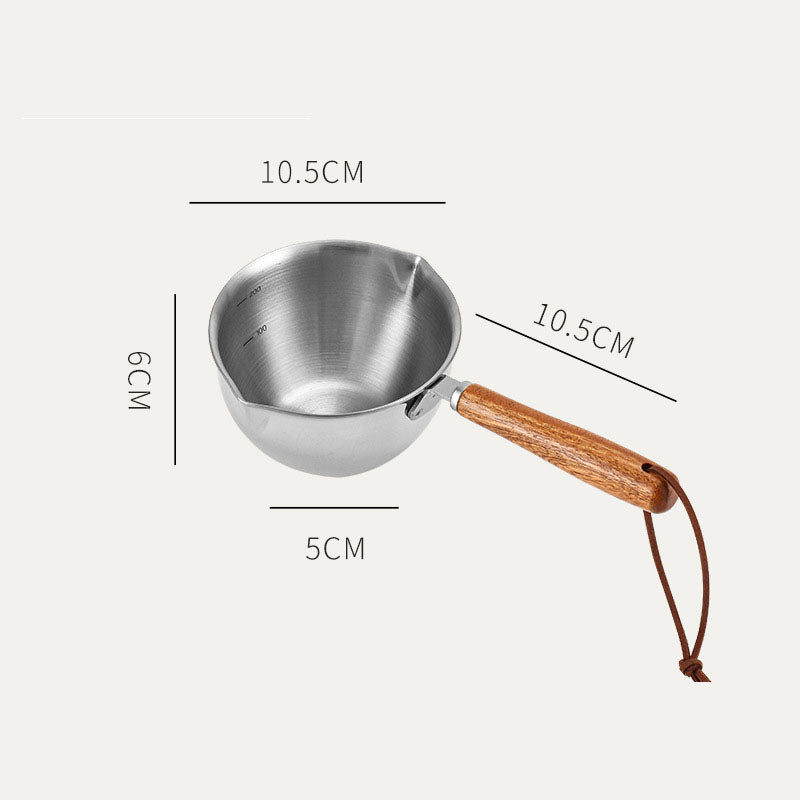 Stainless steel oil splashing small pot, three-layer steel mesh red hot oil small pot, mini milk pot, oil pouring, oil tapping, oil pouring special artifact - V.I.P Digital Presence