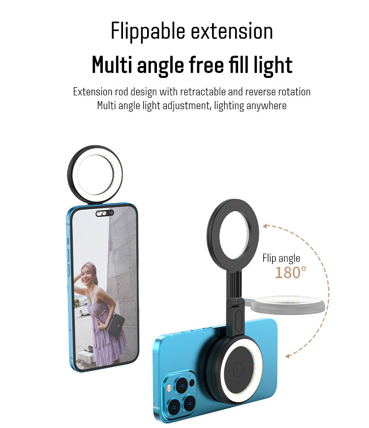 Mini Folding Magnetic Selfie Fill Light Portable Make Up Conference Lighting Selfie Ring Light - V.I.P Digital Presence