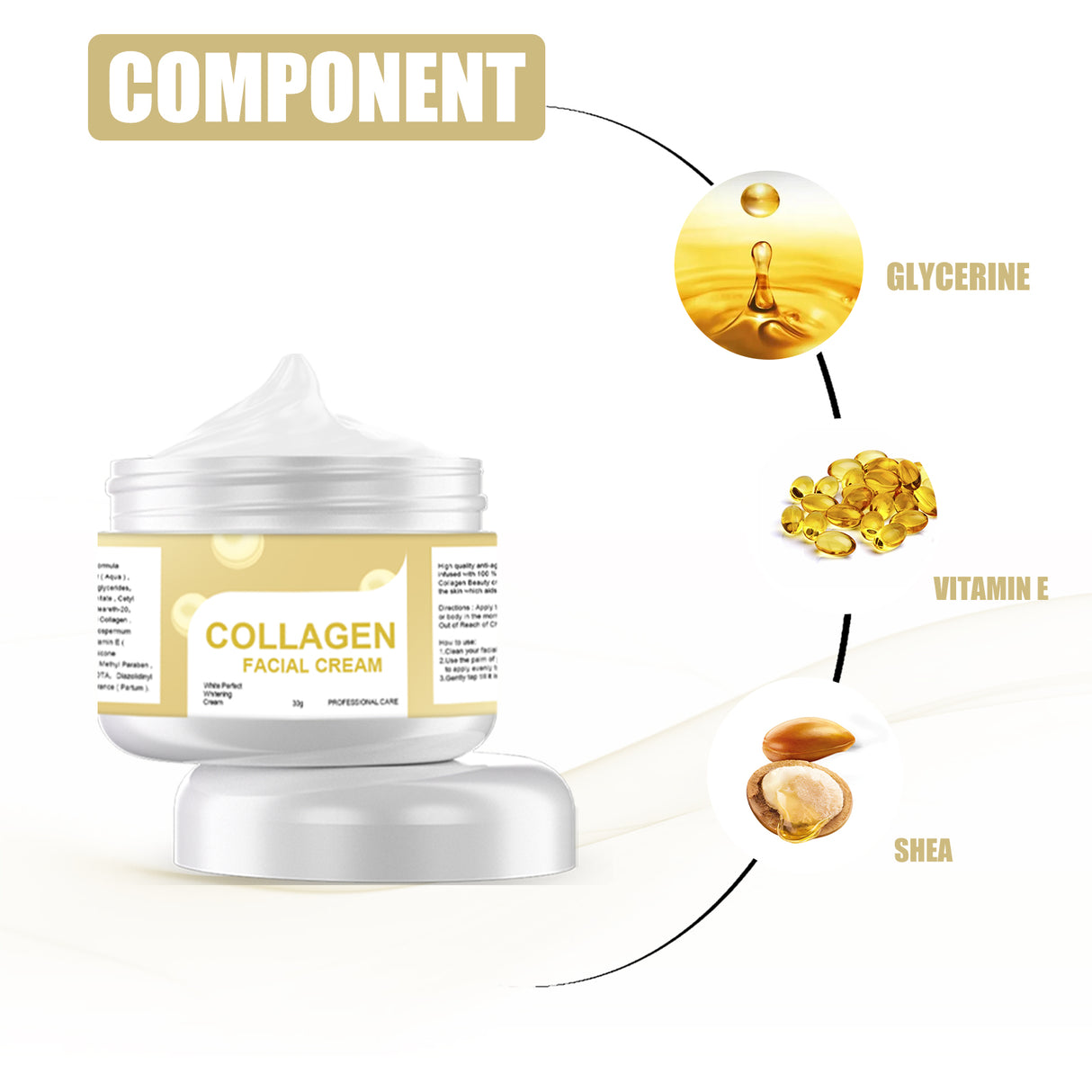 Collagen Cream, Brightening Moisturizing Facial Skin And Smoothing Fine Lines Cream - V.I.P Digital Presence