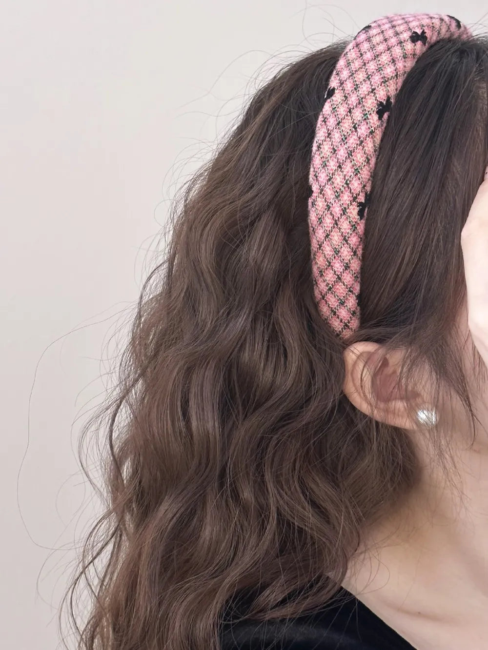 Plaid Bow Wide Headband - V.I.P Digital Presence