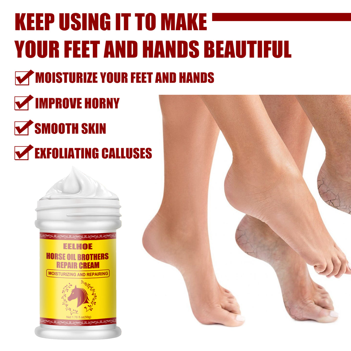 Horse Oil Hand And Foot Repair Cream, Chapped Skin Care Moisturizing And Anti-Peeling Repair Cream - V.I.P Digital Presence