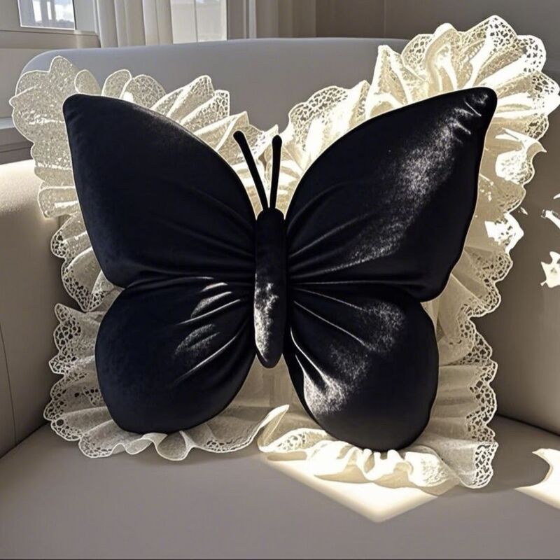 Butterfly Princess Pillow - Office, Living Room, Bedroom (with Bow). Sofa/Car Cushion, New Home Decor - V.I.P Digital Presence