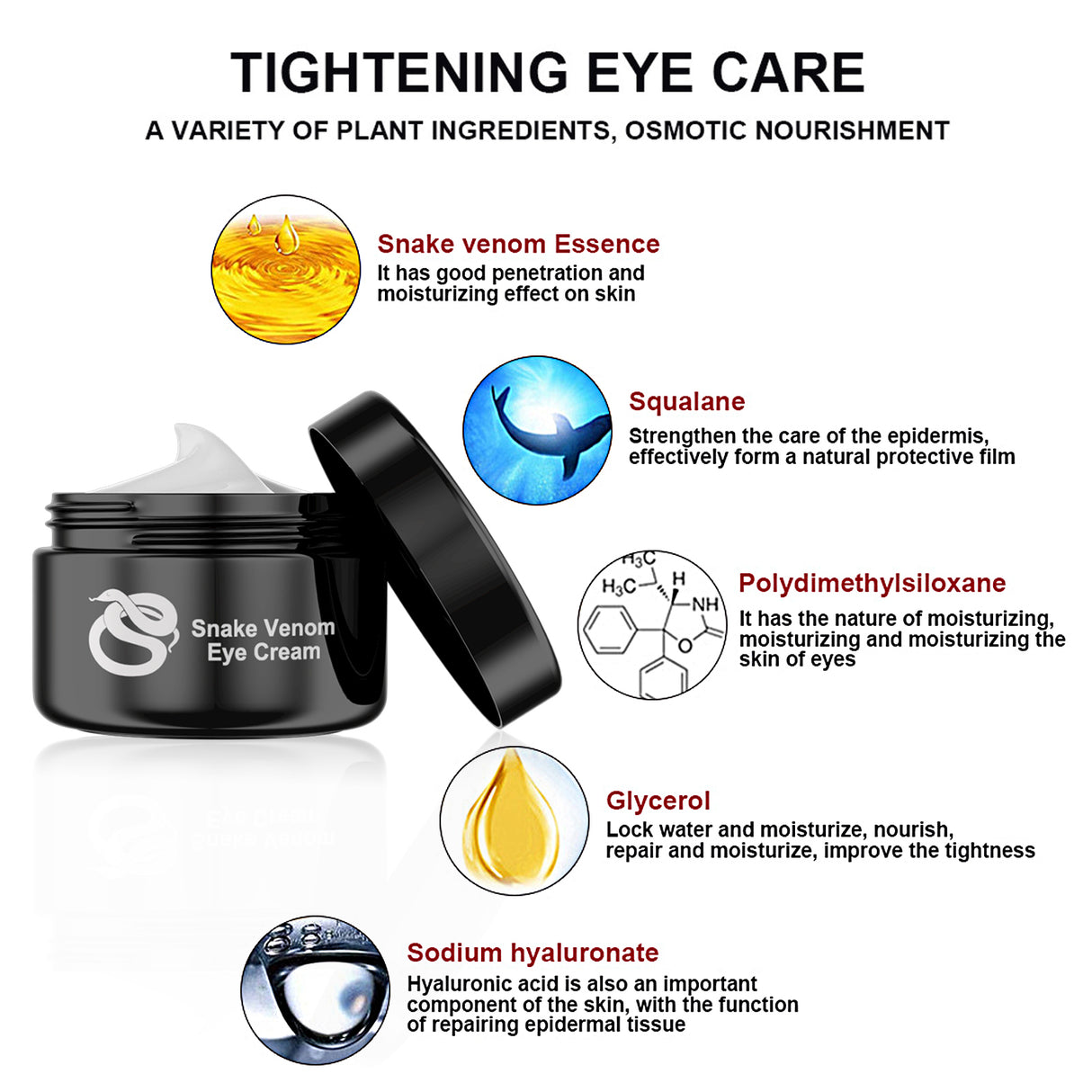 Snake Venom Eye Cream, Firming Eye Bags Hydrating And Reducing Fine Lines Eye Care Eye Cream - V.I.P Digital Presence