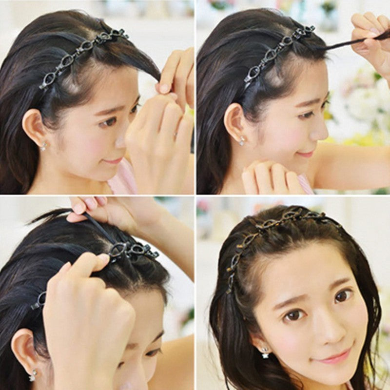 Black Braider Hair Clip Burst Pin Hairdo Bring Hair Hoop Multi-storey Wisp Air Weave Head Hoop Styling Tool - V.I.P Digital Presence