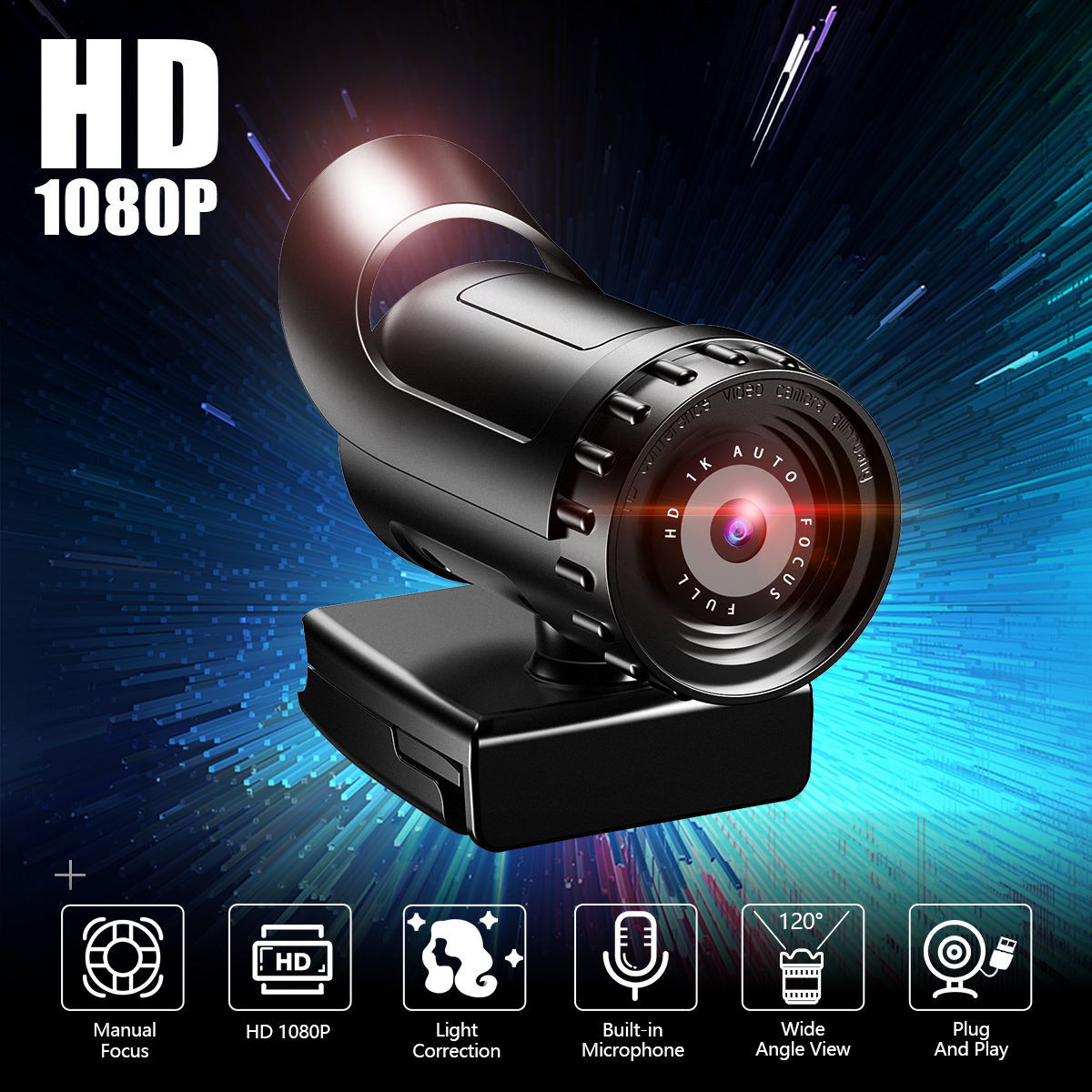 4k Beauty Auto Focus 1080p Computer Camera HD Network USB Live Webcam 2K Drive Free - V.I.P Digital Presence
