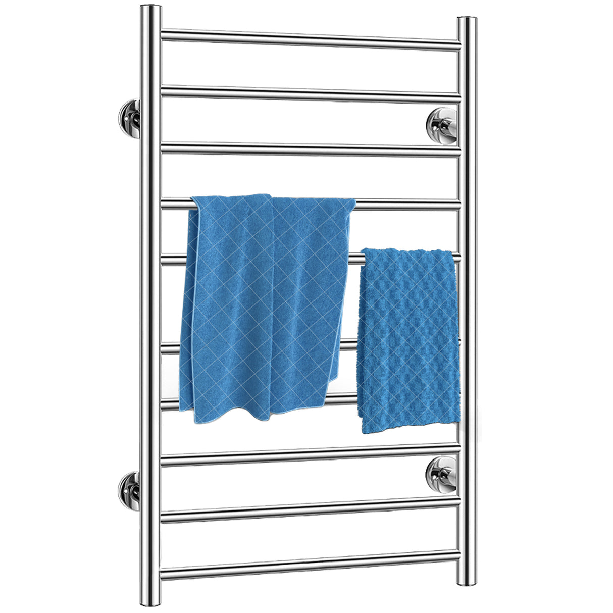 Electric Heated Towel Rack for Bathroom Wall Mounted Towel Warmer 10 Stainless Steel Bars Drying Rack - V.I.P Digital Presence