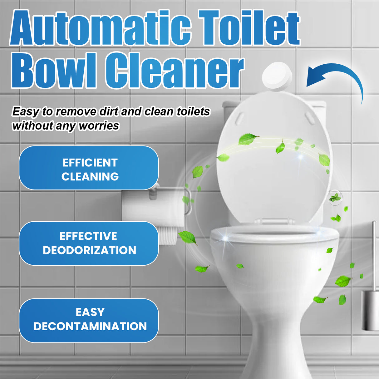 Automatic Toilet Bowl Cleaner, Toilet Cleaning Odor Urine Stains Dirt Cleaning Toilet Spirit Cleaner - V.I.P Digital Presence