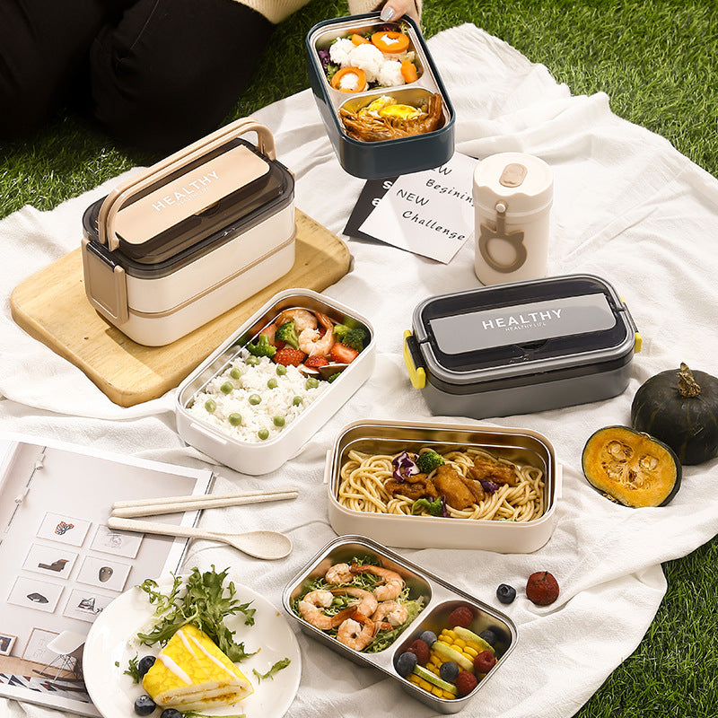 Microwave-heatable 316 stainless steel sealed single-layer compartment insulation lunch box lunch box bento box - V.I.P Digital Presence