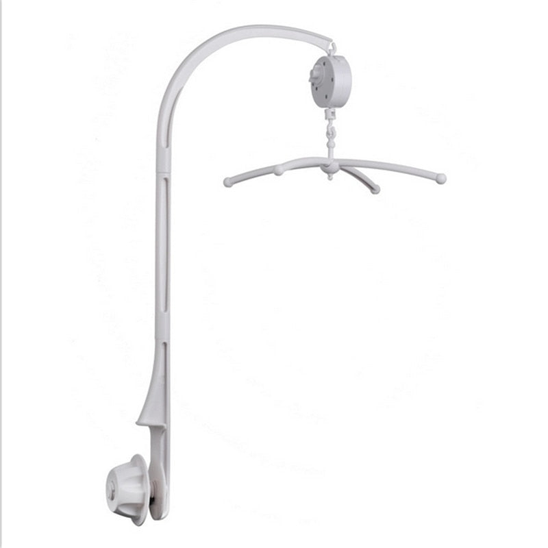 Baby Toy White Rattles Bracket Set Crib Mobile Bed Bell Holder Arm Wind-up Music Box WJ549