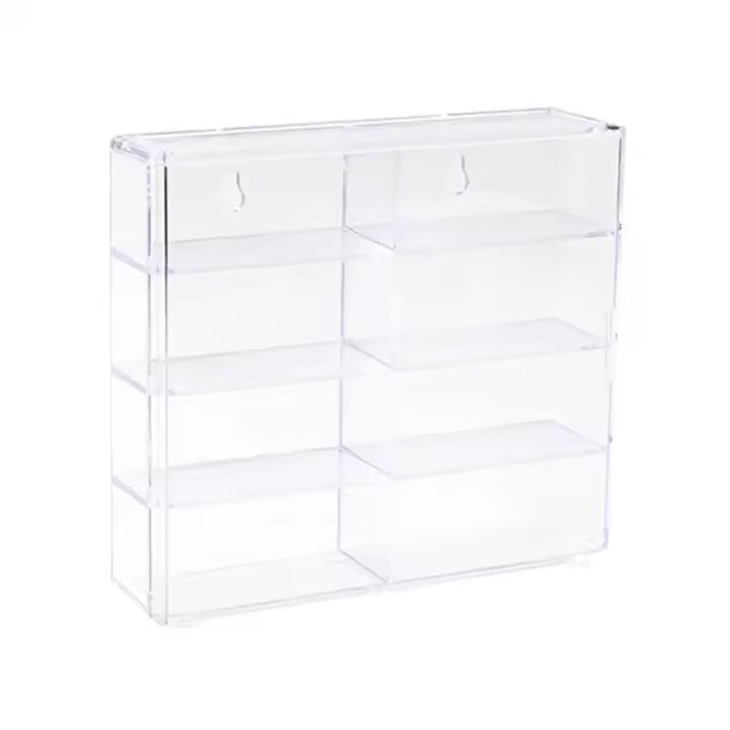 1:64 Acrylic Car Display Box – 8-grid, dustproof, stackable, transparent. Fits Hot Wheels. - V.I.P Digital Presence