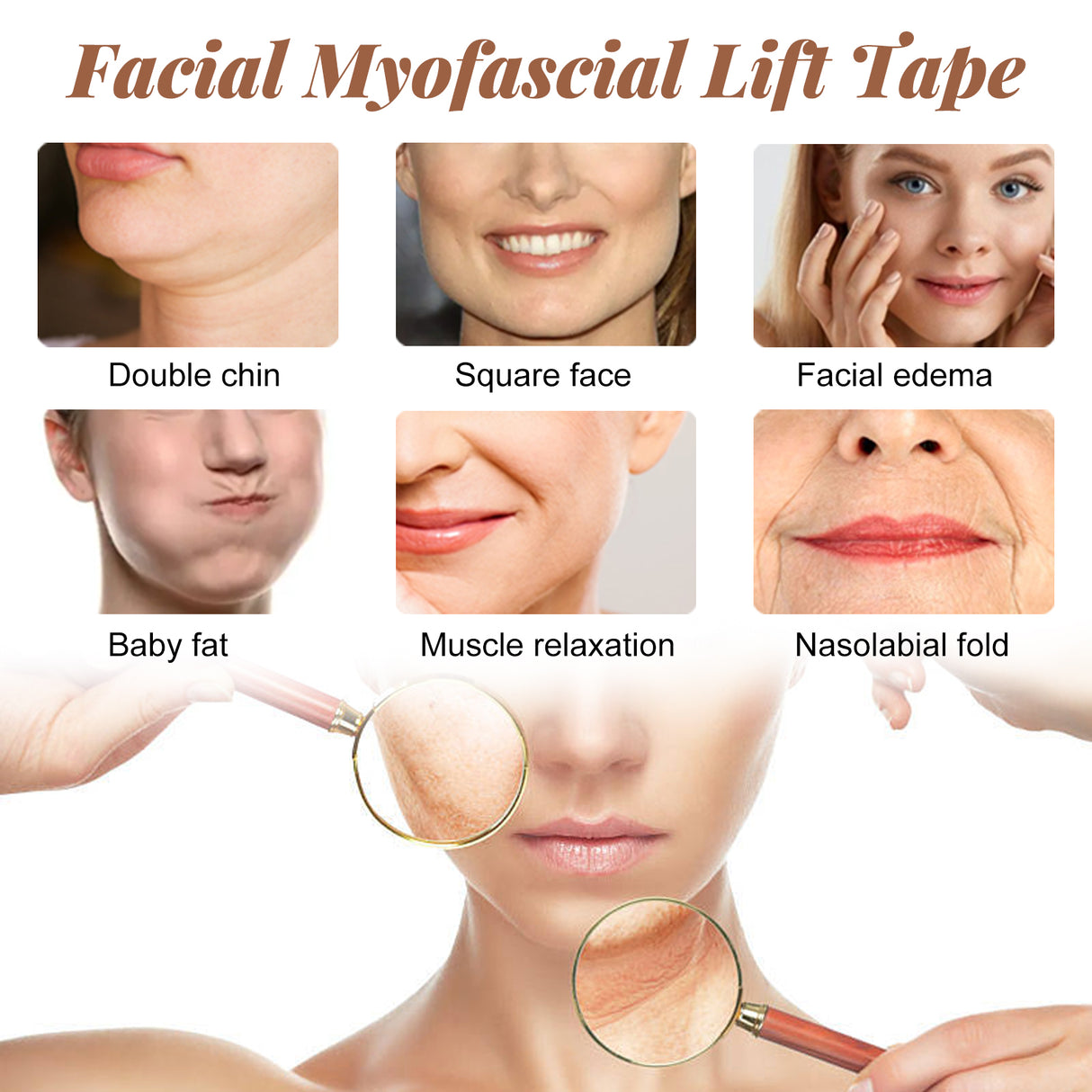 Myofascial Face Tightening Band, Face Anti-Sagging Lift Chin V-Shaped Face Breathable Face Lifting Tape - V.I.P Digital Presence