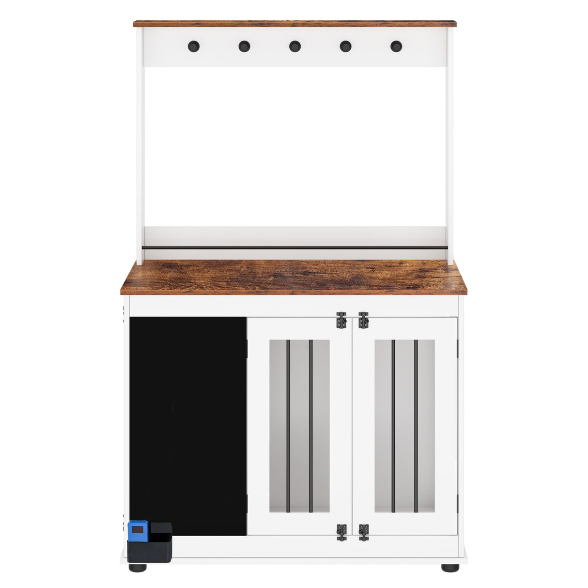 Dog crate,Graffiti dog cage, kennel with double doors, crate interior furniture, heavy wooden dog cage, large dog, white - V.I.P Digital Presence