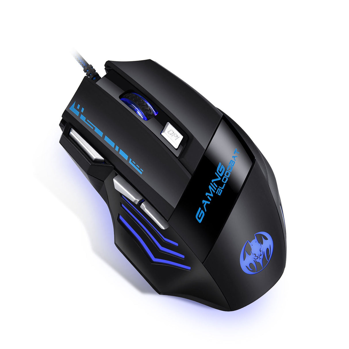 USB wired optical gaming mouse with 8 buttons illuminated breathing light firepower button - V.I.P Digital Presence