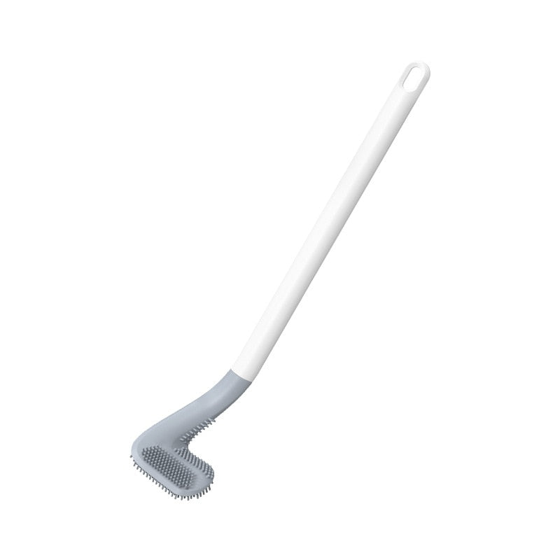 Silicone Toilet Brush Non-slip Long Handle Toilet Cleaning Brush Toilet Cleaning Brush Bendable Silicone TPR Brush Head Bathroom - V.I.P Digital Presence