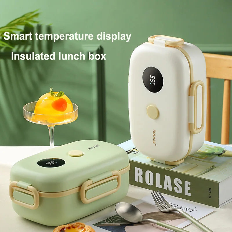 New Smart LCD Temperature Digital Display Insulated Lunch Box Portable Electric Lunch Box Lunch Box Suitable for Outdoor Travel - V.I.P Digital Presence