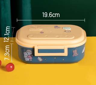 Cartoon cute portable square single layer lunch box with handle lunch box - V.I.P Digital Presence