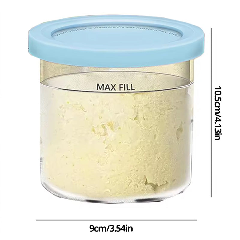 4-Pack Replacement Containers & Lids for Nin-ja Creami Deluxe Pints, 16oz, Compatible with NC299AMZ & NC300s, Original Grey - V.I.P Digital Presence