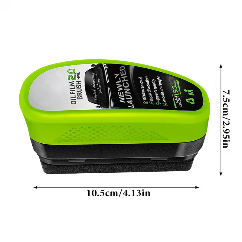 Car Glass Oil Film Remover with Sponge Cleaning Brush, Ideal for Front Inner Windshield Cleaning - V.I.P Digital Presence