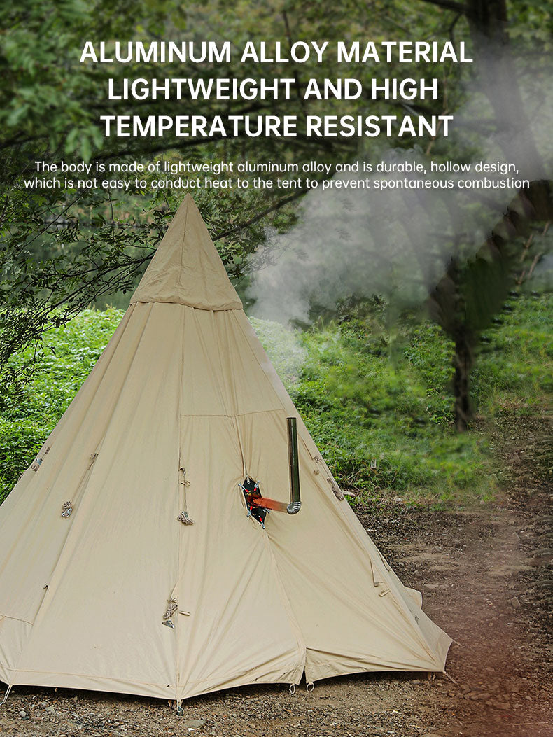 Anti-ironing board for chimney of outdoor tent stove aluminum alloy open-free fire-retardant board for camping firewood stove - V.I.P Digital Presence